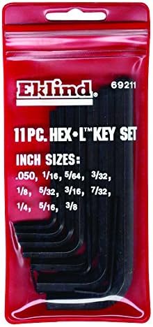 Eklind Hex Key Set 11 Piece 1 16 5 64 3 32 1 8 5 32 3 16 7 32 1 4 5 16 3 8 Amazon Com