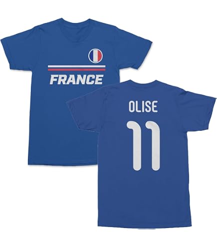 Amazon.com: France Soccer Fans Olise 11 Jersey Style Unisex T