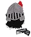 GIANCOMICS Red Tassel Roman Halloween Cosplay Knight Helmet Visor Beanie Knit Hat Cap Grey LM03