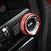 Aluminum Interior Air Conditioner Conditioning Twist Switch Ring Trim for Ford Mustang 2015+(Red)