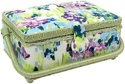 Saint Jane STJZ10010-151 St Jane Sewing Basket Sm Rectangle Floral