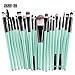 CINIDY 20 pcs Makeup Brush Set tools Make-up Toiletry Kit Wool Make Up Brush Set (Black) primary
