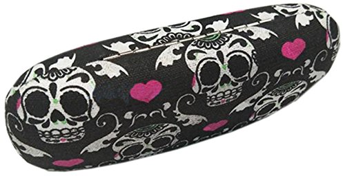Lesirit Hard Shell Eyeglass Case Glasses Holder (Skull-A)