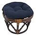 Blazing Needles Solid Twill Round Footstool Cushion, 18