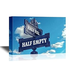 Canvas Wall Art - Street Sign Against a Cloudy Blue Sky - Gallery Wrap Modern Home Art | Ready to Hang - 12x18 inches
