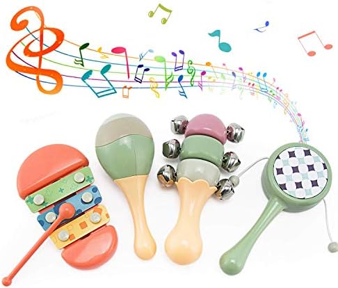 LITTLE SIENA Toddler Musical Instruments Toys, Kids Percussion Instruments Set, Preschool Educational Early Learning Musical Toys Gift for 18 Month 1 2 3 4 5 Year Olds Baby Boys Girls Children