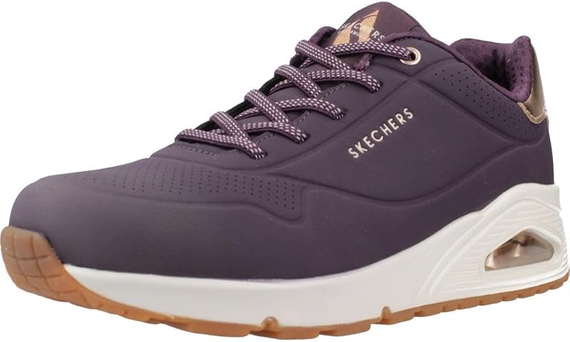 Zapatillas UNO Shimmer Away para Mujer, Dark Purple Durabuck Rosegold Duraleather M, 35 EU