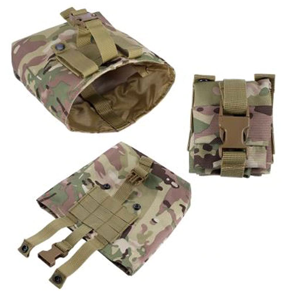 *F*S*O* Multicam Airsoft Folding Magazine Dump Bag Mag Drop Pouch Molle MTP Shell Holder