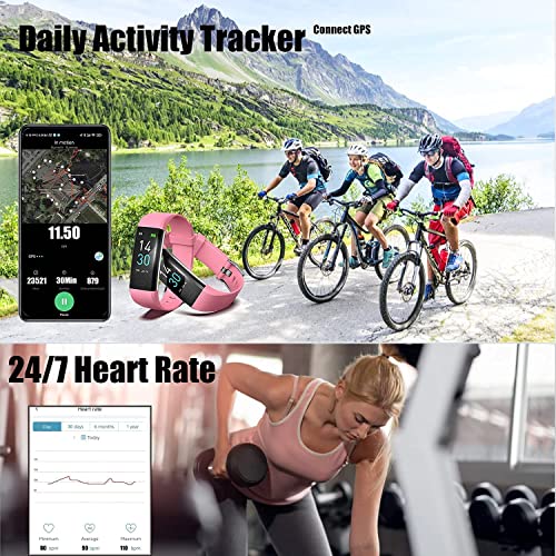 ENGERWALL Fitness Tracker with Step Counter /Calories /Stopwatch, Activity Tracker with Heart