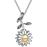 Gisunye Sunflower Cremation Jewelry for Ashes for women Keepsake Stainless Steel Memorial Pendant Cremation Urn Necklace for Human Ashes
