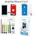 for iPhone 7 Screen Replacement 4.7', 3D Touch Display Full Repair kit, Digitizer Assembly with Tools Set, Tempered Glass, Instruction