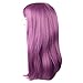 Purple Hairpiece w/Wig Cap Cosplay Costume Party for Women Girls