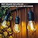 NIOSTA 24Ft Outdoor Hanging String Lights,12 LED S14 Vintage Bulbs,Heavy Duty 120V Plug in & Connectable,Dimmable Patio Lights,2700K Glass Bulb