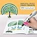PARNER Large 3D Printing Pen Silicone Design Mat with Basic Template Printing Book, 2 Silicone Finger Caps, Clear PVC Drawing BOAD - Great 3D Pen Drawing Tools