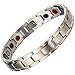 Men Sleek Magnetic Therapy Bracelet in Velvet Gift Box with Free Link Removal Tool