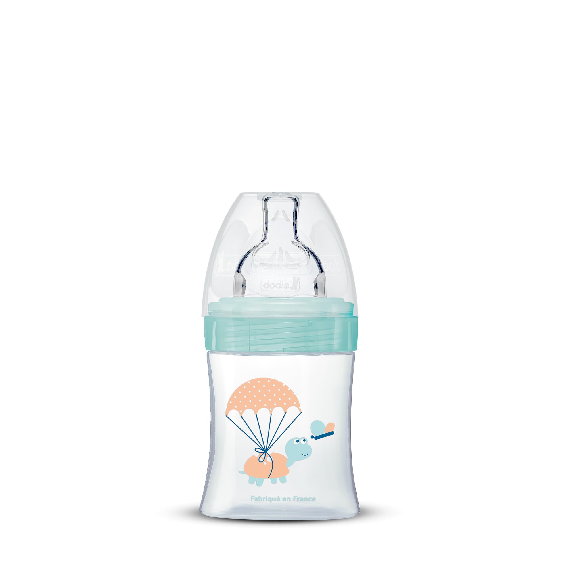 Dodie Baby Bottle, Antikolik Sensation+, Air, Flat Teat, Flow 1, 0-6 Months, 150 ml