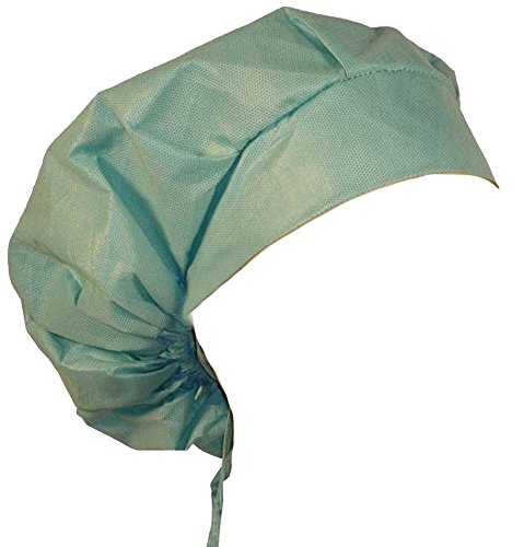 Disposable Banded Bouffant Medical Cap - Scrub Green 25 Pcs