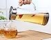 Artcome 1.5 Liter / 52 Oz Hand Made Glass Water Pitcher with Stainless Steel Strainer Lid
