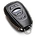 Vitodeco Leather Smart Key Fob Case Cover Compatible with Subaru Forester, Impreza, Outback, WRX, BRZ, XV Crosstrek, Ascent, Solterra 2014 - 2025 (4-Button, Black)