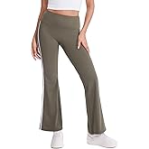 VME High Waist Yoga Wide Leg Pants with Pocket - Tummy Control Workout Running Flared-Leg Yoga Legging for Women