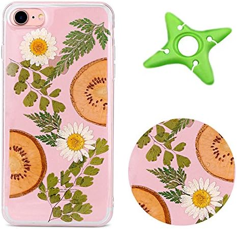 iPhone 6s Case, iPhone 6 Clear Cover, MAOOY Colorful Real Pressed Flower and Fruit Design Soft TPU Silicone Bumper Case Ultra Thin Slim Anti-dust Protection for iPhone 6/6s, Kiwi