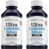 (2 Bottles) Pure Colloidal Silver 30 PPM Vegan and Gluten Free Colloidal Silver Nano Liquid Silver (Two 4oz. bottles 118ml)