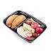 Glotoch Bento Box, 32 Ounce Wholesale 2 Compartment Plastic Food Storage Containers for Meal Prep-Microwave, Freezer & Dishwasher Safe - Eco Friendly Oven Safe Food Container, Pack of 10