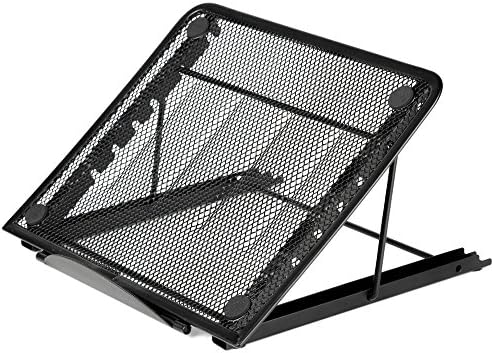 Shen Ventilated Portable Folding Laptop Stand Adjustable Mesh Laptop Stand for Notebook iPhone iPad Tablet (BLACK)