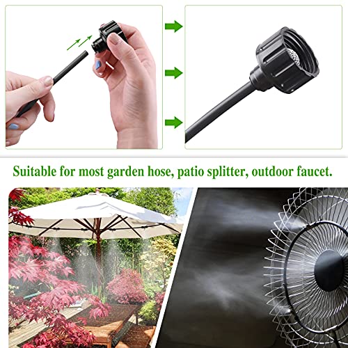 Misting Cooling System 66ft Misting Fan System for Outdoor Misters for