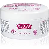 Bulgarian Rose Body Butter with Natural Rose Oil, Nourishing & Moisturizing, Hydrating Skin Care, Rejuvenating Body Lotion