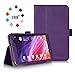 [Corner Protection] ASUS MeMo Pad 7 ME 176CX Case Cover, FYY Premium Soft Folio Leather Case for ASUS MeMo Pad 7 ME 176CX Purple (With Auto Wake/Sleep Feature)