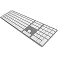 Matias FK418BTS Bluetooth Wireless Aluminum Keyboard with Numeric Keypad and 4-Device Sync - Compatible with Mac, iPhone, iPad, Android and Windows PC (Silver)