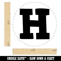 Fun Bold Font Letters and Numbers Rubber Stamp for