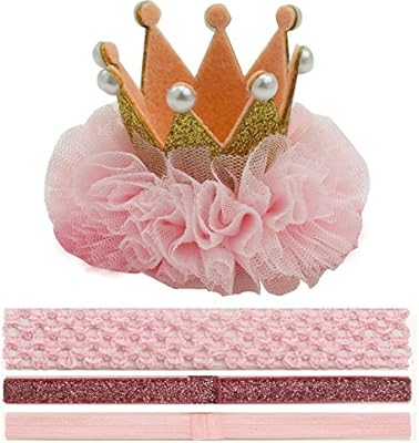 Baby Queen Crown Toddler Princess Birthday Pink Crown Hair Clips