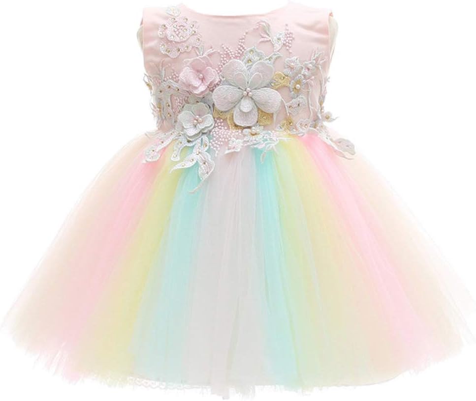 CoozyBaby Girls Dress Infant Princess Christening Baptism Party Birthday Formal Dress