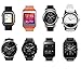 Moretek 22mm Soft Silicone Replacement Sport Strap Bands for Samsung Galaxy Gear 2 R380 Neo R381 Live R382/Moto 360 2nd 46mm/LG G Watch W100/W110/Urbane Smart Watch – Black/Red