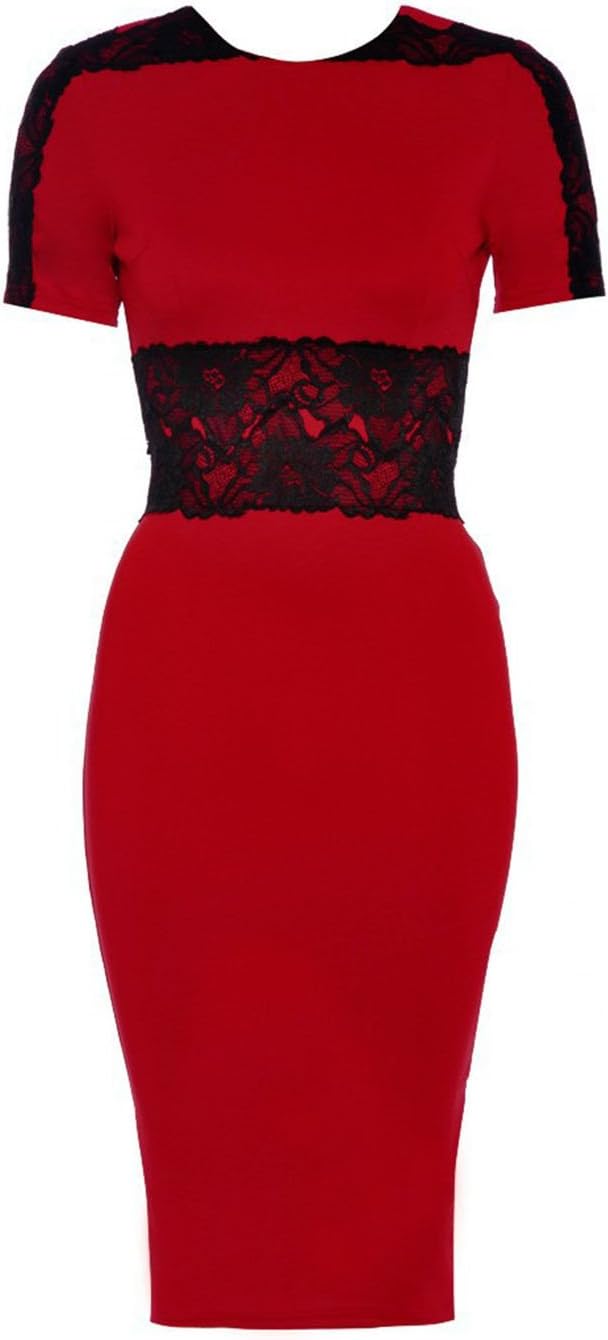 TYERY Reese Pencil Skirt,Red,S