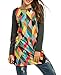 Zeagoo Women Round Neck Plaid Long Raglan Sleeve Casual Blouse Shirt