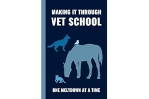 Making It Through Vet School One Meltdown At a Time: Funny Notebook Journal about Veterinary School / Vet Students and future Veterinarians gift idea