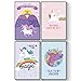 Unicorn Posters for Girls Bedroom, Girls Room Wall Art, Adorable Matching Art Prints for Bedroom or Bathroom Decor 11x17 size per poster