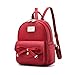 I IHAYNER Girls Bowknot Cute Leather Backpack Mini Backpack Purse for Women
