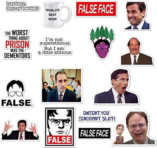 The Office Sticker Pack of 50 Stickers - Funny Waterproof Vinyl Stickers for Laptops, Hydro Flasks, Water Bottles, Computers, Phone