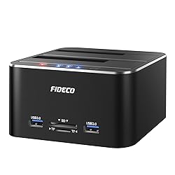 FIDECO Hard Drive Docking Station, USB 3.0 Aluminum