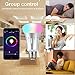 Smart Light Bulbs - Lampwin Multi Color Changing Wireless Dimmable Wifi LED Smart Bulb, Smartphone Control E27 LED Bulb Works with Alexa Amazon for iOS Android, App Voice Control, Home Automation