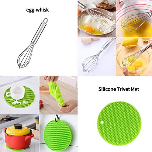 Instant Pot Accessories Steamer Basket with Egg Steamer Rack, Divider, Fits Instant Pot 5,6,8 qt Pressure Cooker, Stainless Steel, 3 Pcs Set