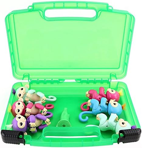 Toy Storage Organizer Compatible With Finger Baby Monkeys Durable Carrying Case Green Bag