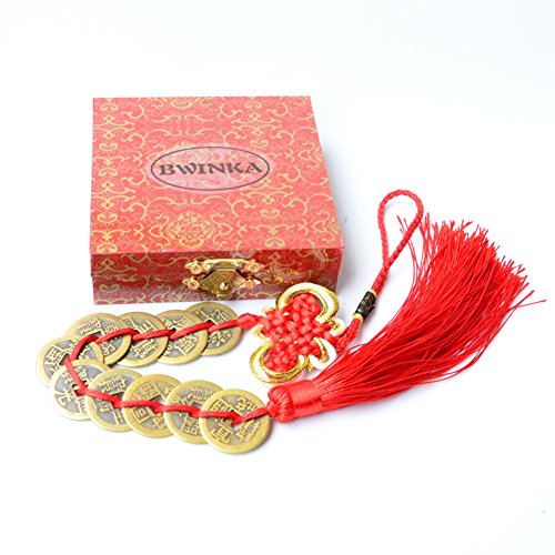 Bwinka Chinese Lucky Coins Charm On Auspicious Red Cord Feng Shui For Wealth And Success Best 