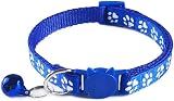 Tafeiya 2x Safety Cat Collars Quick Release Bell Adjustable 20-32cm Blue Red view 2