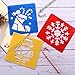 Gejoy 18 Pieces Christmas Drawing Stencils Assorted Reindeer Snowflake Santa Claus Plastic Templates Kids Painting Stencils for Crafts Painting Learning