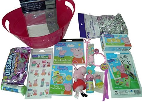 Peppa The Pig Easter Basket Fun Bundle 24 piece Gift set Activities and Candy